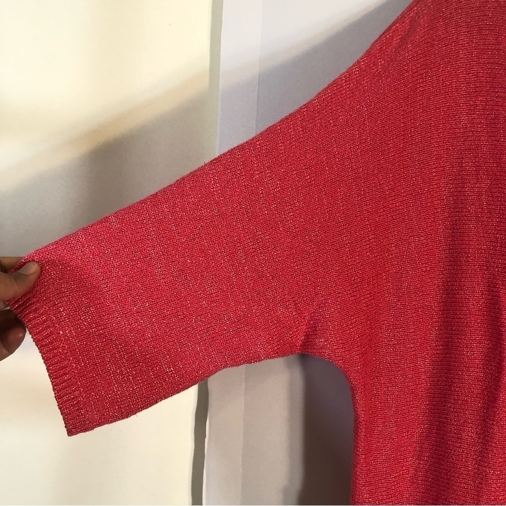 Soft Surroundings Pullover Women’s Pink Knit Tunic/Dress Pockets One Size - Picture 8 of 11